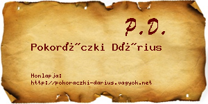 Pokoráczki Dárius névjegykártya